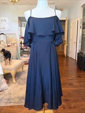 MILLY Navy MIDI Dress